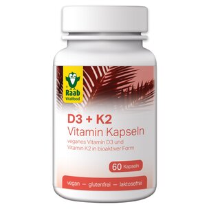 Vitamin D3+K2 Kapseln, 60 Kapseln