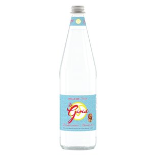 La Gioia Frizzante, natürliches Mineralwasser mit Kohlensäure, besonders leicht.