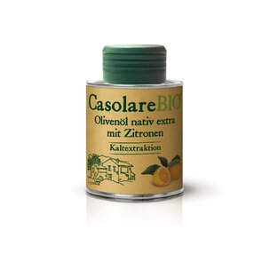 Olivenöl nativ extra CasolareBio mit Zitrone
