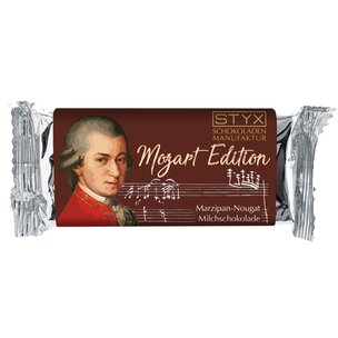 Mozart Edition - BIO-Milchschokolade gefüllt mit 70% Marzipan-Nougat-Ganache 70g