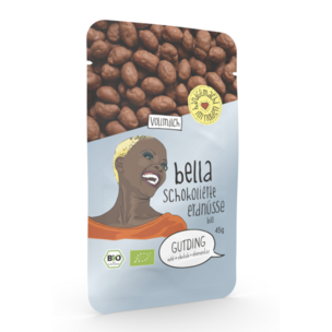 Bella - schokolierte Erdnüsse - bio, glutenfrei - im PP-Tütchen