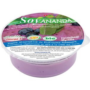 Soyananda Früchte-Rahmquark Heidelbeer - vegane Alternative zu Rahmquark