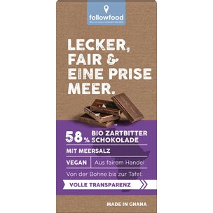 Bio Zartbitter Schokolade mit Meersalz