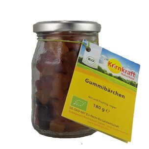 Bio-Bärchen mit Gummi arabicum, vegan 180 g Pfandglas
