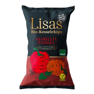 Lisas Bio-Kesselchips Typ Gegrillte Paprika 125g