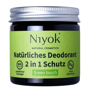 NIYOK - Crème Déodorante Anti-Transpirante 2 en 1 : Green Touch