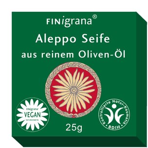 Aleppo Seife, reine Olive, 25g Gäste-Geschenk-Hotel- & Tester Seife, 25g in Box