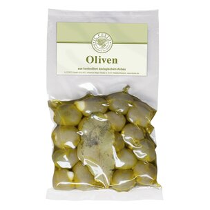 Griech. Oliven m. Knoblauch gef. natur