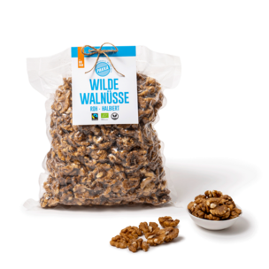 Wilde Walnusshälften Nature, ungeröstet, Bio & Fairtrade, 1kg
