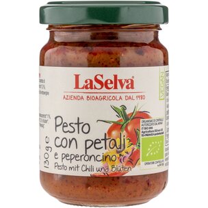 Pesto mit Chili und Blüten - Tomaten Würzpaste