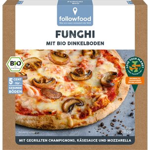 Pizza Funghi mit Bio Dinkelboden