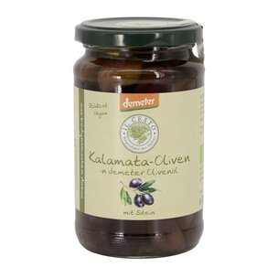 demeter Griech. Kalamata-Oliven in Olivenöl natur