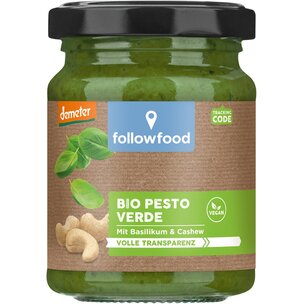 Bio Pesto mit Basilikum und Cashewkernen