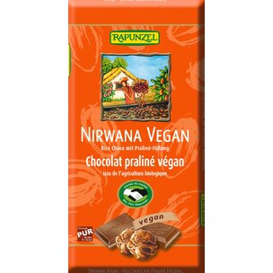 Nirwana Vegan Schokolade mit Praliné-Füllung HIH