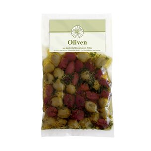 Oliven-Mix mariniert entsteint o. Knobl.
