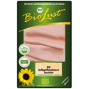 Bio Geflügelfleischwurst, hauchfein