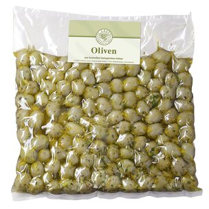 Griech. Oliven grün m. Zitrone gef. mariniert