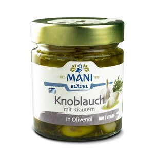 MANI Knoblauch in Olivenöl mit Kräutern, bio