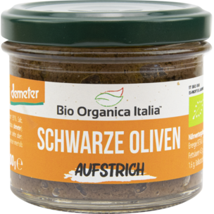 Bio Organica Italia Schwarze Oliven Aufstrich