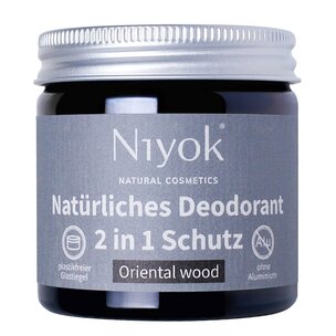 NIYOK - Crème Déodorante Anti-Transpirante 2 en 1 : Bois d'Orient