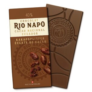 Rio Napo 40% mit gerösteten Kakaosplittern