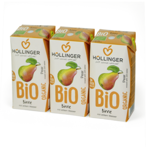 Bio Birnendirektsaft 3*200ml naturtrüb mit stillem Wasser. 60% Fruchtgeh.