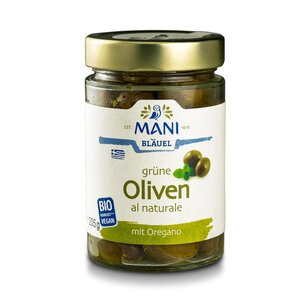 MANI Grüne Oliven al naturale, bio
