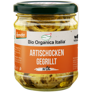 Gegrillte Artischocken mit Nativem Olivenöl Extra Bio Organica Italien DEMETTERE