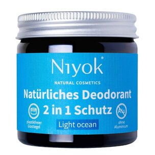 NIYOK - Crème Déodorante Anti-Transpirante 2 en 1 : Light ocean