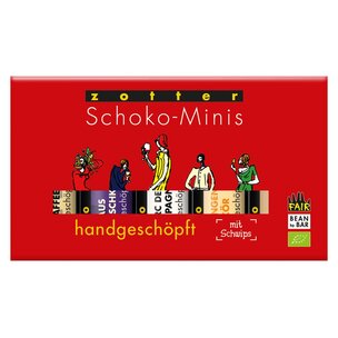 Handgeschöpfte Schoko-Minis mit Schwips, 5 Sorten (++)
