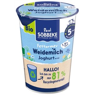 Bio Weidemilch Naturjoghurt mild 1,5 %