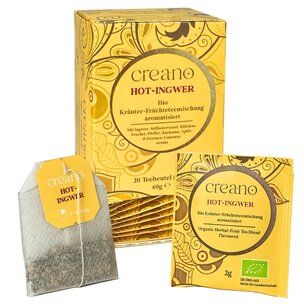 Creano Hot Ingwer Bio Kräuter-Früchteteemischung aromatisiert 40g (20x 2g)