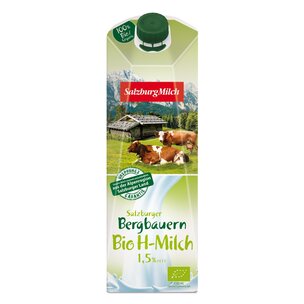 SM Bergbauern Bio H-Milch 1,5% 1lt