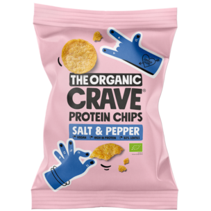 The Organic Crave Protein Chips Salt & Pepper 75g
