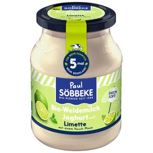 Bio Weidemilchjoghurt Limette-Minze 3,8 % Fett