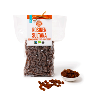 Sultana Rosinen getrocknet, Bio & Fairtrade, 1kg