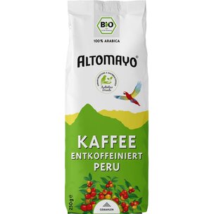 ALTOMAYO Bio Kaffee ENTKOFFEINIERT PERU - gemahlen (250g)