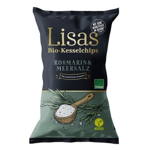 Lisas Bio-Kesselchips Rosmarin & Meersalz 125g