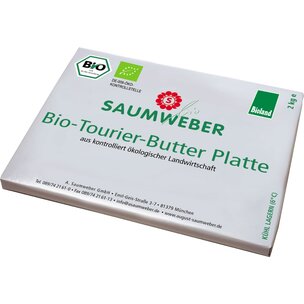 Bio-Tourier-Butter Platte 2 kg 10 kg Karton Bioland 