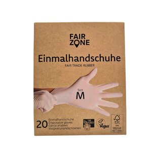 FAIR ZONE Einmalhandschuhe Größe M - Fair Trade & FSC