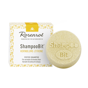 festes ShampooBit® Kornblumen-Zitronen - 60g - in Schachtel
