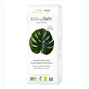 Eco by Naty Inkontinenz Extra Einlagen 10 Stück Kompostierbar. Vegan