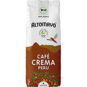 ALTOMAYO Bio Café Crema PERU - ganze Bohnen (250g) 