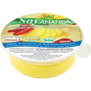 Soyananda Früchte-Rahmquark Mango - vegane Alternative zu Rahmquark