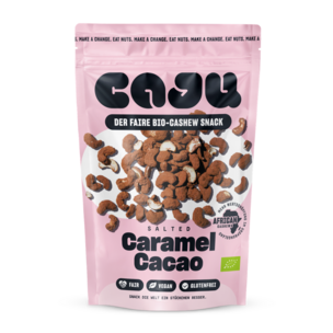 caju Cashew Snack Caramel Cacao 140g