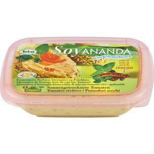 Soyananda Tomaten - vegane Alternative zu Frischkäse aus fermentiertem BioSoya.