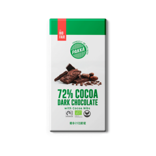 Dunkle Schokolade mit Kakaonibs, 72%, Bio & Fairtrade, 83g
