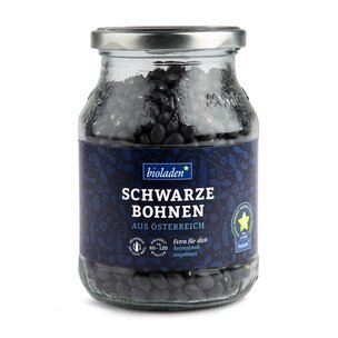 Schwarze Bohnen, im Pfandglas