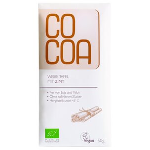 Cocoa Weiße Tafel mit Zimt