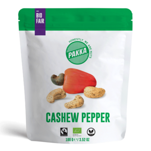 Cashews geröstet mit Malabar Pfeffer, Bio & Fairtrade, 100g